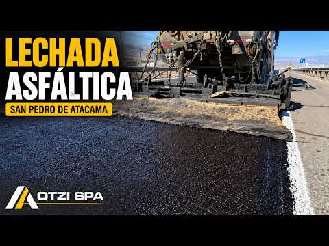 Lechada Asfáltica en San Pedro de Atacama | Conservación de Caminos con OTZI SPA