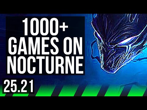 NOCTURNE vs KHA'ZIX (JGL) | 1000+ games, Godlike | KR Master | 25.21