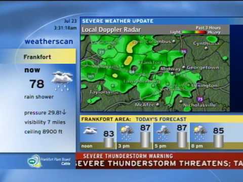 Weatherscan - Severe Thunderstorm Warning - 3:29am 7/23/2017