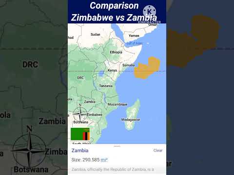 Comparison between Zimbabwe vs Zambia | Area size of Zimbabwe and Zambia | #zimbabwe #zambia #iran