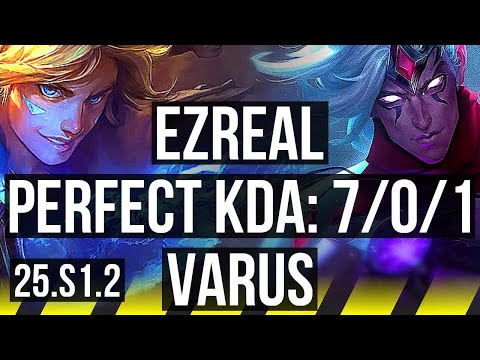 EZREAL & Blitzcrank vs VARUS & Rell (ADC) | 7/0/1, Godlike | KR Master | 25.S1.2