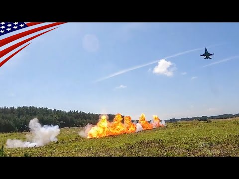 Strafing Run – Fighter Jets Autocannon Fire in Action