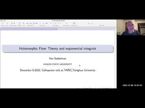 Yan Soibelman - Holomorphic Floer Theory and exponential integrals