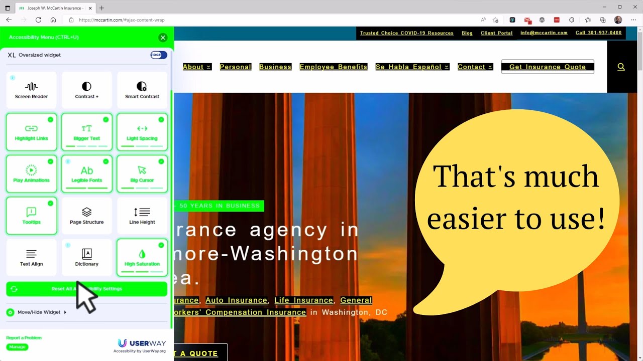 Great Job, UserWay! An Accessibility Overlay Made This Website Unusable