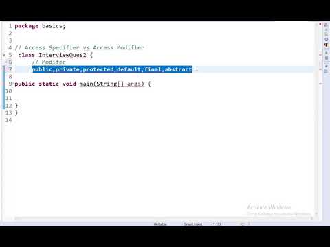 Core Java Interview Question Access Specifiers Vs Access Modifiers