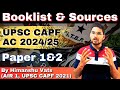 Booklist Sources For UPSC CAPF 2024 Exam UPSC CAPF 2024 Booklist Upsc Capf Capfac Capf2024