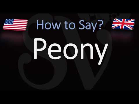 Part of a video titled How to Pronounce Peony? (CORRECTLY) - YouTube