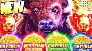 🔥NEW MEGA QUAD POWER BUFFFALO TRIPLE POP BIG WIN FLAME HOT SLOT MACHINE LAS VEGAS CASINO VENETIAN