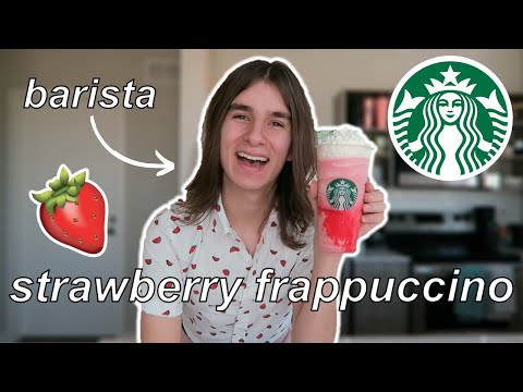 How To Make A Starbucks Strawberry Crème Frappuccino At Home // by a barista