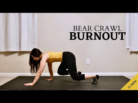 10 Minute Bear Crawl Burnout - Quad and Core Workout