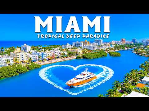 Miami 4K Drone Footage | Explore Miami’s Vibrant Beaches & Cityscape with Deep House Chill