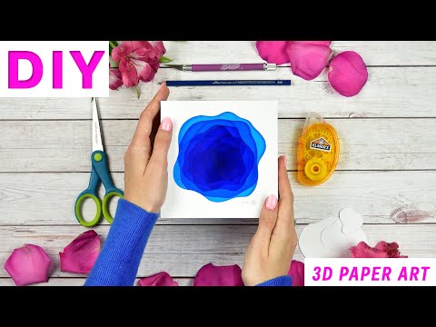 Blue and White Minimalist Paper Sculpture | 3D Paper Art | OLGA SKOROKHOD