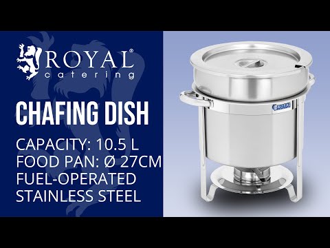 Vidéo - Chafing dish rond - 10,5 l