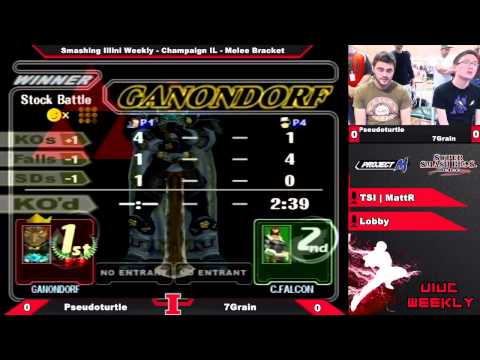 [Smashing Illini Weekly 4/10/2015] Pseudoturtle (Ganon) vs. 7Grain(Falcon)  Melee Bracket