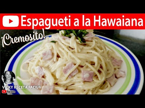 ESPAGUETI A LA HAWAIANA | #VickyRecetaFacil Video