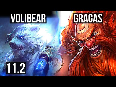 VOLIBEAR vs GRAGAS (TOP) | 4/0/2, 500+ games | KR Diamond | v11.2
