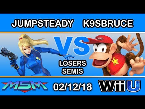 MSM 133 - Jumpsteady (Zero Suit Samus) Vs. K9sbruce (Diddy Kong) Losers Semis - Smash 4