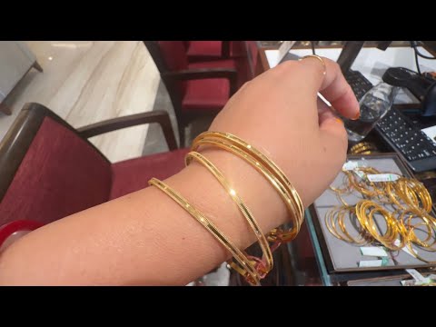 2025 Tanishq Set of 4 Bangles Collection/New Design Gold Bangles/Light Weight Bangles/Bridal/Deeya