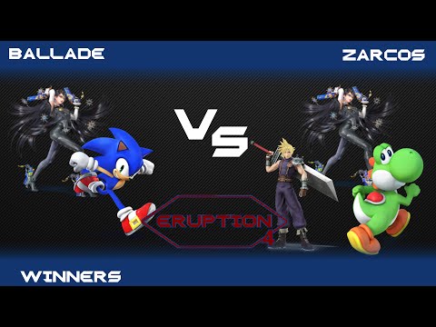 Eruption 4 Smash 4 - Ballade(Sonic/Bayonetta) vs Zarcos(Cloud/Bayonetta/Yoshi) - Winners