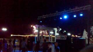 Fireworks in the background - Ministry of Sound - Malta - 2009-06-20