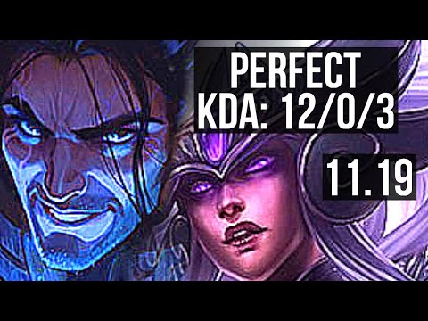 SYLAS vs SYNDRA (MID) | 12/0/3, Legendary, 300+ games | KR Diamond | v11.19