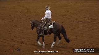 OPUS CAT OLENA ridden by MATT KOCH   2018 AQHA World Show Jr  Wkg  Cow Horse