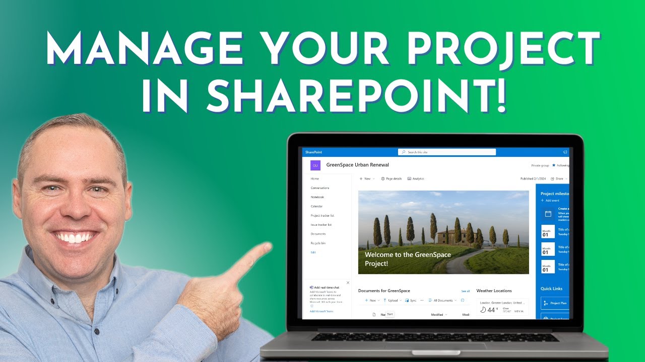 How to Create a SharePoint Site for Projects