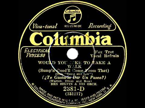 1931 Ben Selvin - Would You Like To Take A Walk (Helen Rowland, vocal)