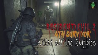 Hunk killed each and every zombies with an Unlimited Ammo | RE 2 4th survivor