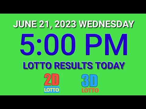 5pm Lotto Result Today PCSO June 21, 2023 Wednesday ez2 swertres 2d 3d