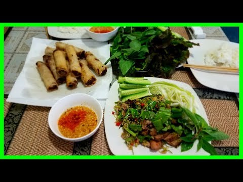 Freshly Made Egg Rolls | Khmer Beef Laab