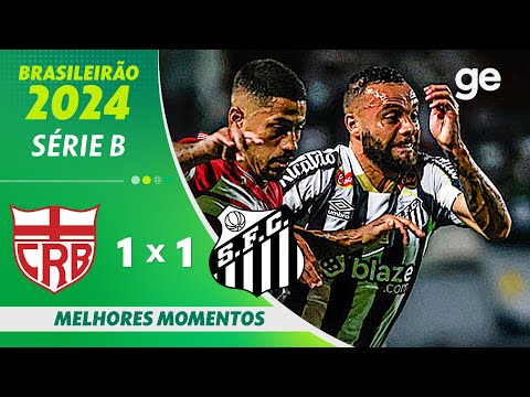 Gols e lances de CRB x Santos