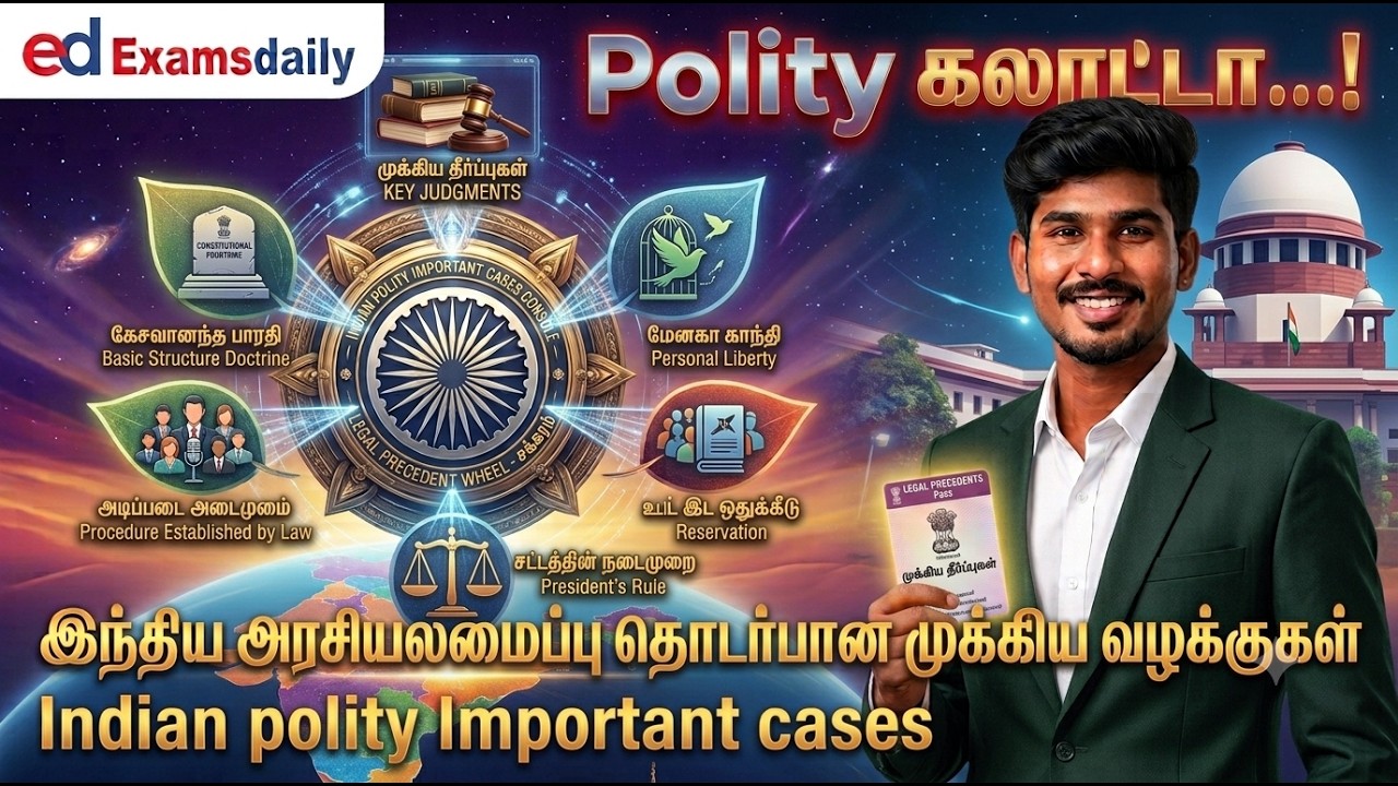 "Polity கலாட்டா...! " இந்திய அரசியலமைப்பு தொடர்பான முக்கிய ?