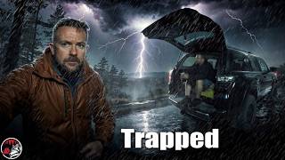 Hunkering Down in a Severe Thunderstorm - Trapped in the Forest Heavy Rain Camping Adventure