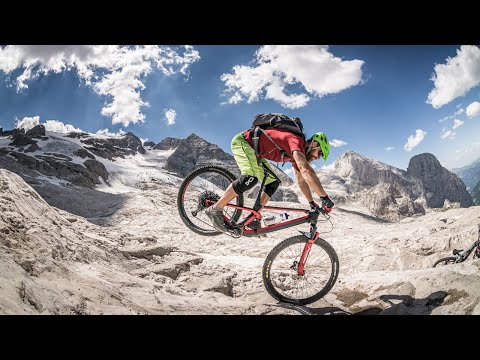 CRAZY MOUNTAIN BIKE TOUR MARMOLADA / Biking on the highest mountain in the Dolomites / UNESCO Wor...