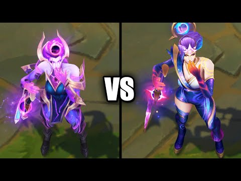 Dark Cosmic Diana vs Prestige Dark Cosmic Diana Skins Comparison (League of Legends)