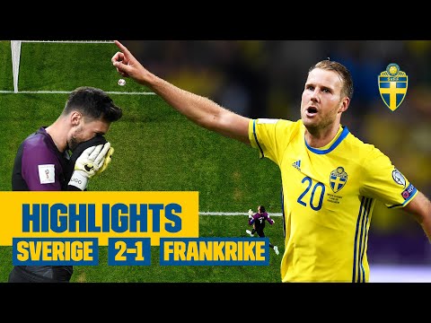 MÅL FRÅN HALVA PLANEN | Highlights VM-kval 2017 | Sverige - Frankrike 2-1