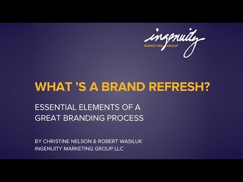 Webinar: What’s a Brand Refresh? Essential Elements of a Great Branding Process