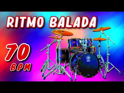 Ritmo de balada 70 bpm base de batería