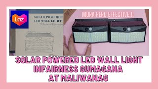 LAZADA SOLAR POWERED LED WALL LIGHT MOTION SENSOR WITH DIFFERENT MODES MURA PERO GUMAGANANG TUNAY