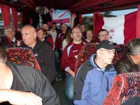Shotts Bon Accord Fans  watch their team win promotion.