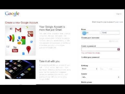 How to Sign up/ Create an gmail account!