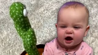Baby Talks to Cactus, Cactus Talks Back #Shorts