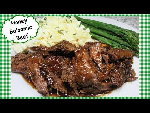 Honey Balsamic Beef Slow Cooker Recipe ~ Crockpot Beef...