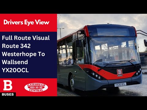 DEV: FULL ROUTE VISUAL | Nexus Bus Route 342 - Westerhope To Wallsend | YX20OCL