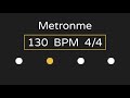 Metronome | 130 BPM | 4/4 Time (with Accent )