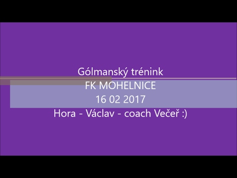 Goalkeeper training - FK Mohelnice 16 02 2017