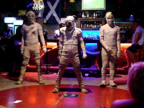 Michael Jackson mummies. Friends Bar, Icmeler, Turkey