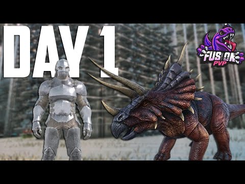 SOLO Claiming My OVERPOWERED Rathole On DAY 1! - Ark Survival Evolved PVP