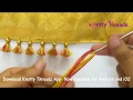 How To Make Baby Kuchu Design Using 2 Colours Double Colour Saree Tassels Www Knottythreadz Com